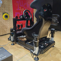 Châssis de simulation de course automobile G-Force Dynamic Driving Motion 4DOF en aluminium avec kits d'actionneurs à moteur, course de 150 mm, 750 W, série 6000, pour simulateur de course automobile MOZA