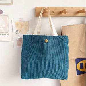 Polyester Corduroy Letter Pattern Customized Color <b>Medium</b> Size <b>Tote</b> Shopping <b>Bag</b> - Product Image 4