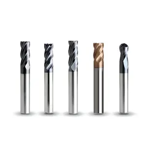 Factory price HRC45/55/65 Solid Carbide End Mill Bit 2/4 Flute Tungsten Steel Milling Cutter CNC End Mill Tools