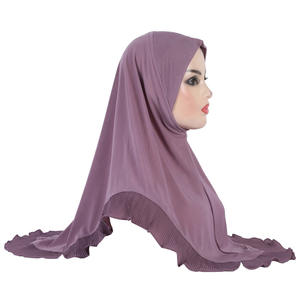Instant <b>Hijab</b> With Under <b>Cap</b> Muslim Wholesale Big Size Soft Multi Color Jersey Instant <b>Hijab</b> - Product Image 1