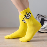Chaussettes en tricot personnalisées avec motifs d'expressions amusantes, impression 3D par sublimation, chaussettes fantaisie, chaussettes personnalisées avec photo, chaussettes unisexes