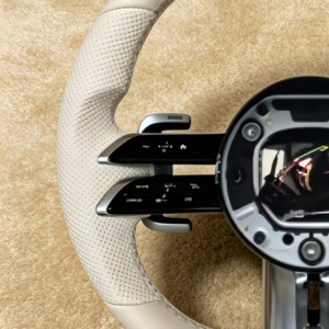 Volant en cuir blanc personnalisé pour Mercedes-Benz AMG W176 W211 W212 W205 W204 A180 A200 <span class=keywords><strong>B180</strong></span> B200 GLA GLC GLB GLE - Product Image 4