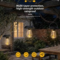 Petit lustre solaire LED pour extérieur, lumière de jardin, lanterne suspendue pour arbre, lanterne portable pour balcon, lumière d'ambiance nocturne, décoration de camping