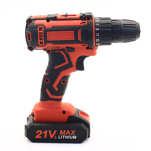 สว่านไร้สาย Cross Border 21V Max ขนาด 1/2 นิ้ว หัวจับดอกสว่านแบบไม่ใช้กุญแจ มอเตอร์แบบมีแปรงถ่าน ปรับความเร็วได้สองระดับ แบตเตอรี่ลิเธียม สำหรับงาน DIY - Product Image 1