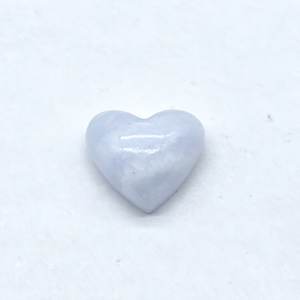 <b>Blue</b> Lace Agate 7x8mm Heart Cut Cabochon Jewelry Setting - Product Image 1