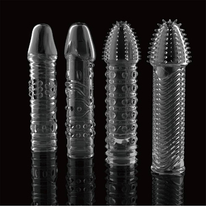 Funda de Silicona Reutilizable para Pene LetRock con Diseño de Puntos y Espinas, Impermeable, para Estimulación Masculina, Juguete Sexual para Adultos - Product Image 1