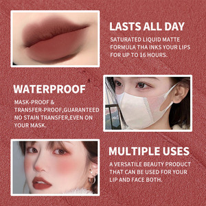 Nuovo Balsamo Labbra in Barattolo KIMUSE 5 Colori Impermeabile, Rossetto Opaco Vellutato Mousse Blush <span class=keywords><strong>Tinta</strong></span> Labbra - Product Image 3