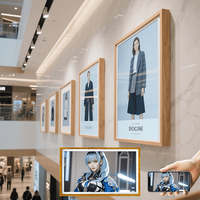Vente en gros de 15 21.5 pouces photo art acrylique NFT vidéo objet infini transparent ou 32 43 55 65 pouces cadre photo numérique affichage