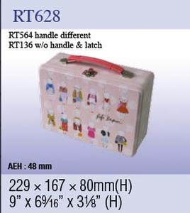 Tùy Chỉnh In Hình Chữ Nhật Kim Loại Trang Điểm Trường Hợp Hộp Thiếc Trẻ Em An Toàn Lưu Trữ Di Động Cho Công Chúa Theo Chủ Đề Nhà Máy Giá Sô Cô La Quà Tặng - Product Image 6