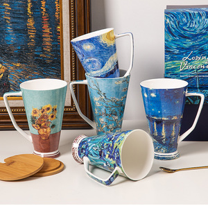 Tazza da Caffè di Alta Qualità con Dipinto di <span class=keywords><strong>Van</strong></span> <span class=keywords><strong>Gogh</strong></span>, Formato Grande 570 ml, Produzione Originale, Idea Regalo - Product Image 6