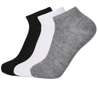 Chaussettes d'été unies à coupe basse Baskets confortables Chaussettes à la cheville Blanc Noir Gris