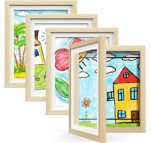 Wholesale Hot Sale Elegant <b>Black</b> Magnetic Flip <b>Photo</b> <b>Frame</b> Box-A4 Framed Wall Art Gift & Home Decoration for Children'S Gift - Product Image 1