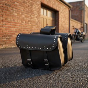 Sacoche de selle de moto en cuir véritable imperméable double face avec une capacité de 25 L pour les voyages - Product Image 3