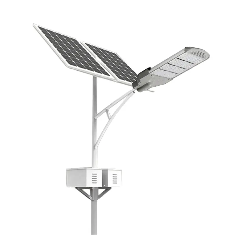 Lampadaire solaire modulaire avec poteau de haute qualité, 8000 lumens, 50w, 60w, 100w, 200w, 300 watt