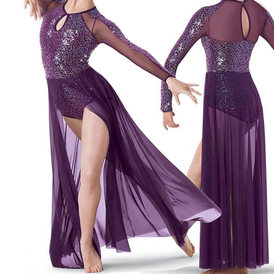 strapless open back dress Eurotard Womens Dance Dress (13524) Purple 2X