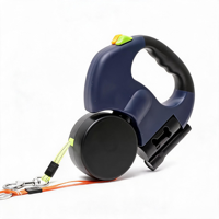 Laisse rétractable pour chien avec lampe torche LED, laisse réfléchissante pour la sécurité nocturne, pour chiens de petite et moyenne taille