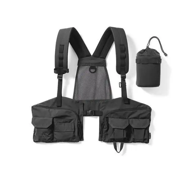 حقيبة اكسسوارات تصوير مخصصة حقيبة ظهر صدرية للجري بالاماكن المفتوحة مع جيوب لزجاجات المياه
