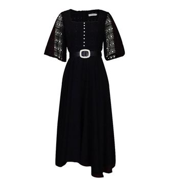 knee length black dresses for women Graceful Black Halter Mini Dress Chiffon Knee Length Dress