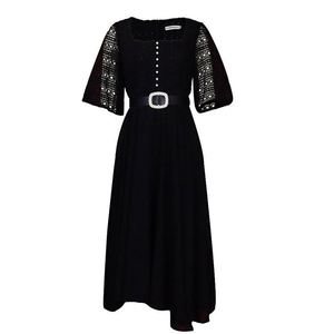 blue dress for baby girl Black Funeral Skater Dress – The Work Uniform Company main image 1