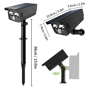 Lámpara Solar para Jardín, Luces Solares de Pared para Exteriores, Impermeables, con Sensor de Movimiento - Product Image 3