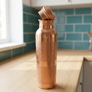 Artículos Artesanales de Cobre, Aptos para Alimentos, Resistentes al Calor, con Revestimiento Anticorrosión, Aptos para Lavavajillas, Tapa para Beber Directamente - Product Image 1