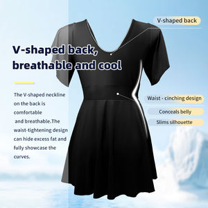 Traje de Baño de Una Pieza para <span class=keywords><strong>Mastectomía</strong></span>, Talla Grande, Cuello Profundo, para Mujer, con Espacio para Prótesis Mamaria, Material Spandex/Nylon, Transpirable y de Secado Rápido, OEM/ODM - Product Image 5