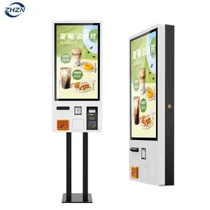 32 inch touch screen self-service terminal restaurant touch screen kiosk cash acceptor kiosk atm machine
