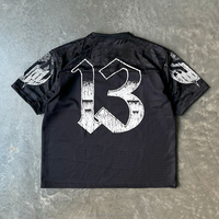 Conception personnalisée unisexe impression numérique polyester Streetwear col V maille sport Boxy recadrée maillot de football t-shirt pour hommes