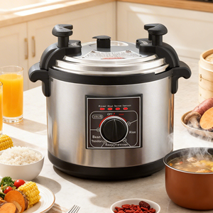หม้อหุงข้าวไฟฟ้าอเนกประสงค์คุณภาพสูง ขนาด 15 ลิตร พร้อมระบบแรงดันอัตโนมัติ ผลิตจากสแตนเลส 24 in 1 รุ่น KC04032 - Product Image 1