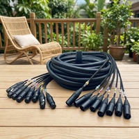 Câble XLR professionnel 8 canaux, câble multipaire multimédia 8 paires mâle-femelle, rallonge audio équilibrée XLR 3 broches