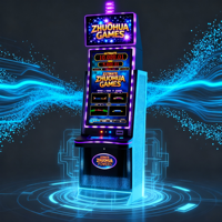 Gabinete para Juegos de 32 Pulgadas, Diseño Vertical Curvo, Acero Resistente, Personalizable en Inglés para el Mercado Brasileño, Sala de Juegos de Habilidad