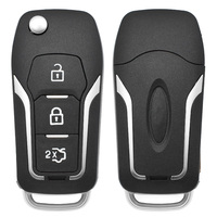 Coque de clé de voiture à 3 boutons, vide, pour télécommande, avec lame, sans circuit imprimé, pour remplacement de boîtier de verrouillage/déverrouillage du coffre