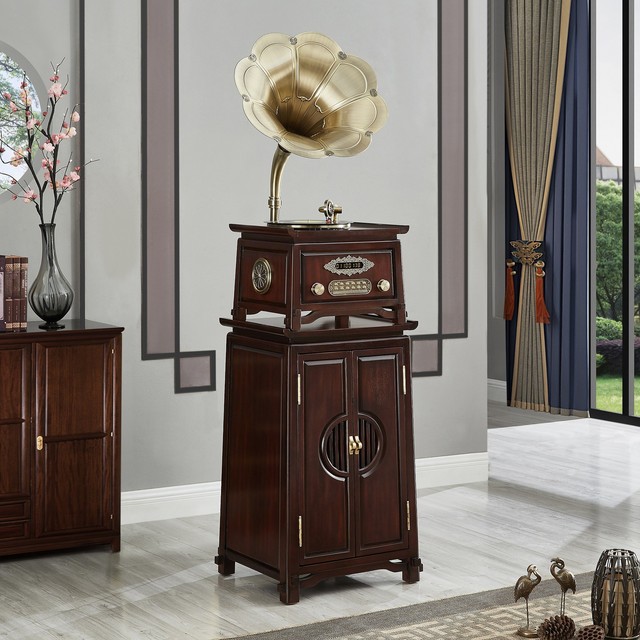 Other Brand Retro Vinyl Gramophone Classic Sound Music Radio Stereo Turntable Upright Made in China