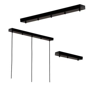 Plaque de <span class=keywords><strong>plafond</strong></span> circulaire, base de <span class=keywords><strong>plafond</strong></span> rectangulaire en fer, luminaire LED à 3 têtes, blanc chaud, commande par bouton - Product Image 3