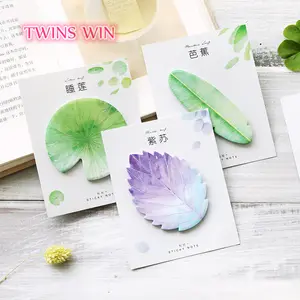 Made Original Fresh Leaf collection Sticky Note Artificial Leaf Note N times Post Message Note book 1788