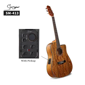 41 Inch Acoustic guitar With 4-band EQ pickup preamp Semi Electric Acoustic Guitar hollow