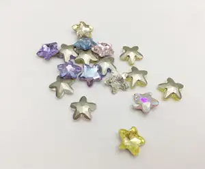 High Quality Starfish Shaped Pointed Bottom Irregular Crystal Glass Diamond Super Sparkling Nail Art Jewelry Material