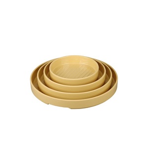 Bandejas de servir cuadradas de melamina apilables con diseño acanalado para platos de carne para hot pot y grill, uso en hoteles. - Product Image 5