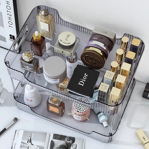 <b>Desktop</b> Cosmetic Storage <b>Shelf</b> 4 Layers Polished Finish Makeup Organizer For Skincare Perfume Lipstick Bedroom Desk Use - Product Image 1