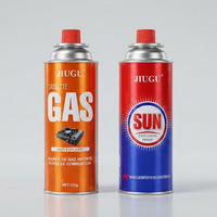 Kartrid Gas Butana 227g 99% Murni Kaleng Logam Portabel Kompor Camping Panggangan BBQ Luar Ruangan Tahan Angin Penggunaan Dapur Grosir