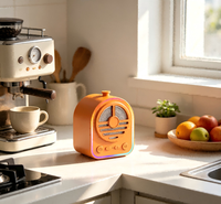 Mini Enceinte RVB à Dégradé de Couleurs, Modes de Lecture Multiples, Rechargeable, Décoration de Bureau, Cadeau pour Enfants