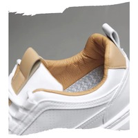 Chaussures pour hommes, nouvelles chaussures blanches respirantes, chaussures de sport à semelle épaisse pour hommes, chaussures de loisirs