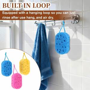 Éponge de bain ovale colorée en nid d'abeille pour le soin du corps et le nettoyage écologique, idéale pour la cuisine et la maison - Product Image 5