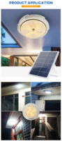 Lámpara de Techo Solar HESHI con Control Remoto, Lámpara Solar para Interiores, Luz Solar para el Hogar