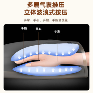 Masseur de mains électrique avec chaleur, pression d'air et vibrations, pour le bureau, la maison, les voyages, blanc, rechargeable par USB - Product Image 3