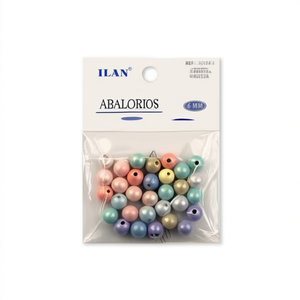 Ilan Abalorios Perline colorate Macaron da 6 mm 120 pezzi per la creazione di gioielli - Product Image 2