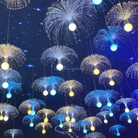 Guirlande lumineuse en fibre optique LED JC, méduse, indice de protection IP65, pour intérieur/extérieur, fête d'Halloween, mariage, décoration de jardin