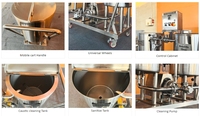Système de nettoyage CIP 150L en acier inoxydable, chariot mobile CIP, équipement de nettoyage pour brasserie, pour cuves de fermentation