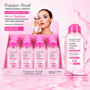 Eau micellaire démaquillante douce à l'acide hyaluronique pour peaux sensibles, sans parfum, tout-en-un pour le visage, les yeux et les lèvres, 100 ml - Product Image 1