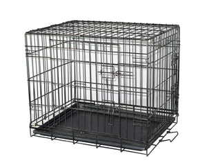 Jaula Plegable para Perros con Bandeja, Jaula Metálica Apilable y Transpirable para Perros Pequeños y Medianos - Product Image 1